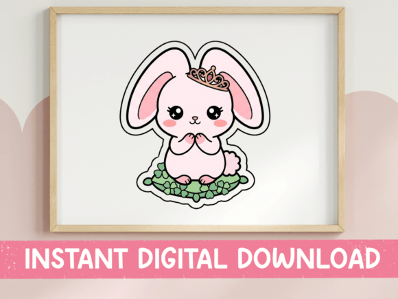 Bunny Princess Tiara Kawaii Sticker: A Designer's Review