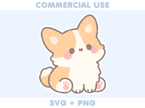 Cute Corgi Sitting: A Designer's Take on Kawaii Embroidery
