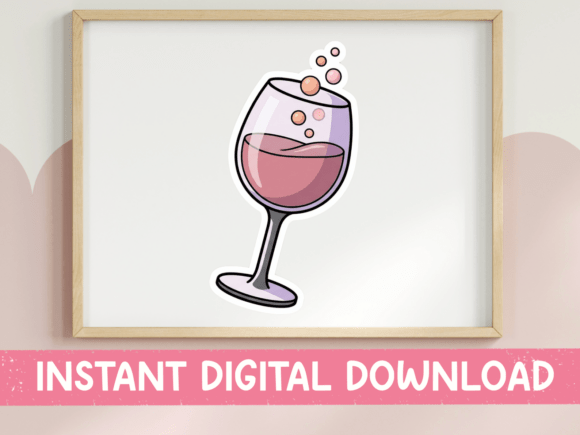Cute Wine Glass Sticker Design: A Designer's Review