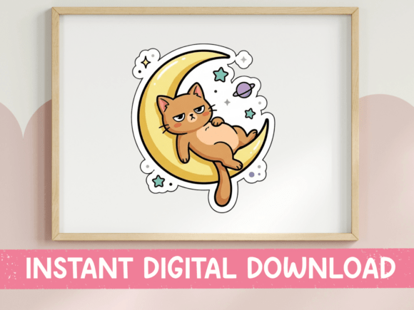 Grumpy Cat on Moon Sticker: A Designer's Review