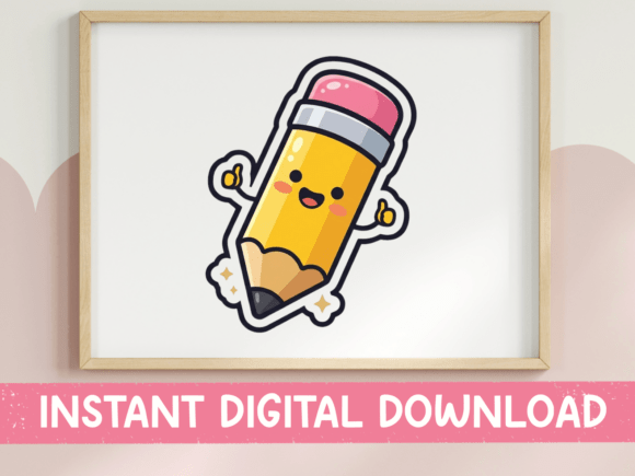 Kawaii Yellow Pencil Thumbs Up: A Designer's Review