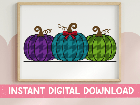 Plaid Pumpkin Trio Bright Fall SVG Review