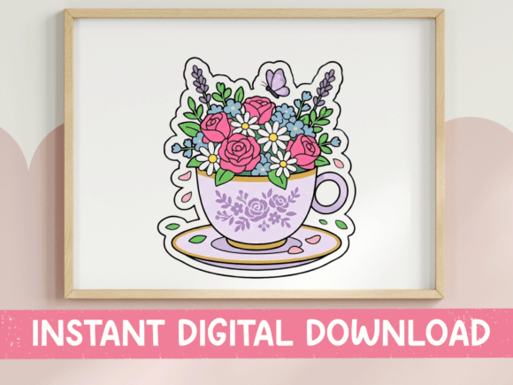 Review: Floral Teacup Bouquet SVG for Embroidery