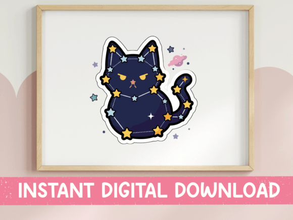 Review: Galaxy Cat Constellation Sticker for Embroidery