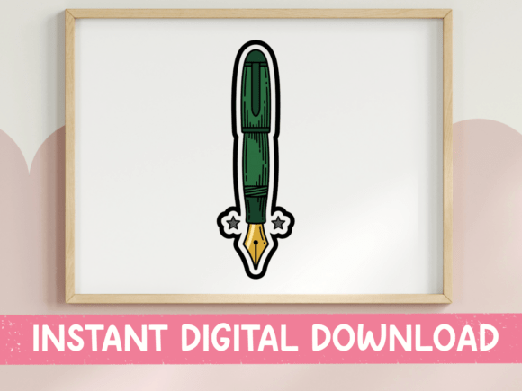 Review: Green Rocket Fountain Pen Sticker for Embroidery