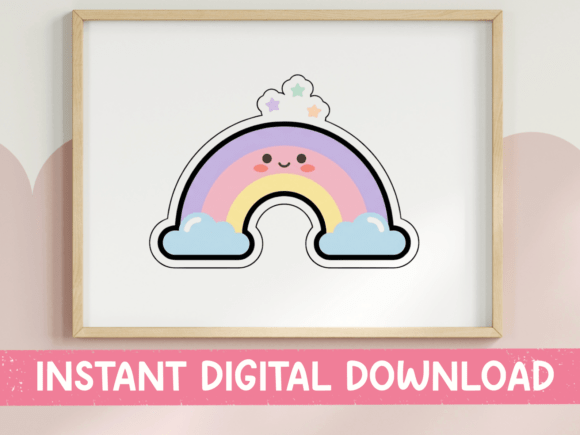 Review: Kawaii Rainbow Smiley Face Sticker Design