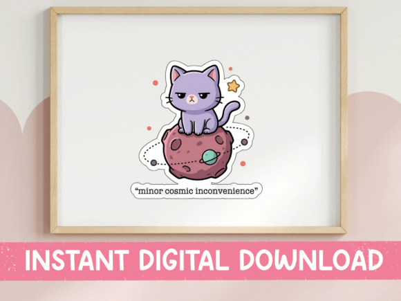 Review: Minor Cosmic Inconvenience Cat Sticker for Embroidery