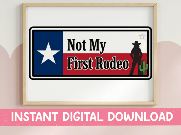 Review: Not My First Rodeo Texas Flag Sticker Design