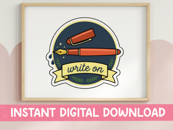 Review: Write on Fountain Pen Sticker Design for Embroidery