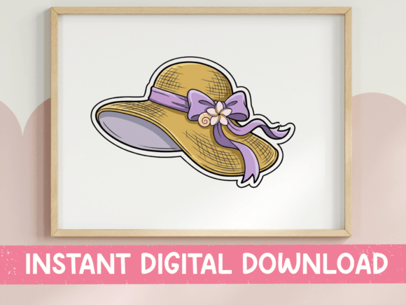 Sun Hat with Lavender Bow Sticker: A Designer's Review