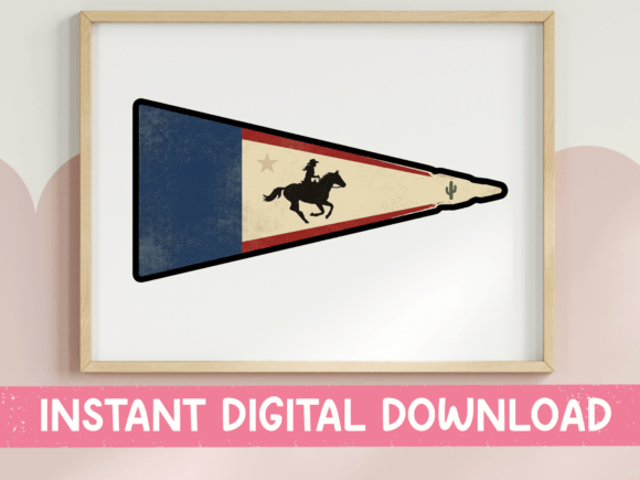 Vintage Western Pennant Flag Sticker Review