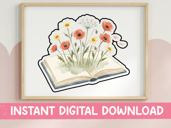 Wildflower Book Watercolor Sticker: A Designer's Review