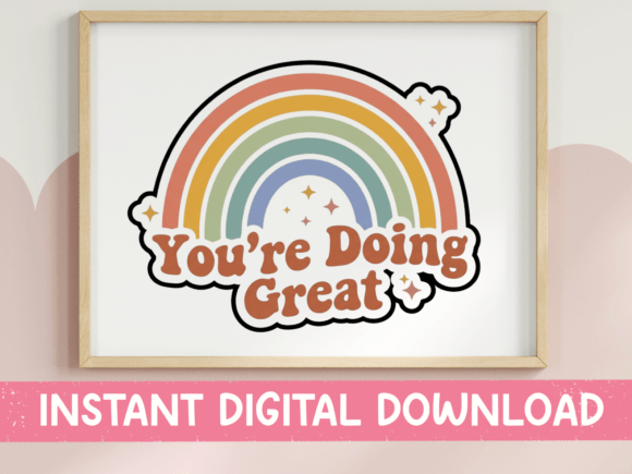 You're Doing Great Rainbow Sticker: A Designer's Review
