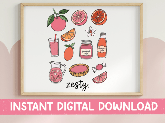 Zesty Grapefruit Illustration Sticker: A Designer's Review